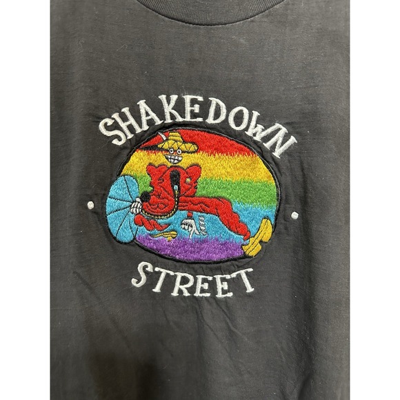 Vintage‎ Grateful Dead Shakedown Street Tee Size L 1980s Embroidered Band Tee - Picture 2 of 5